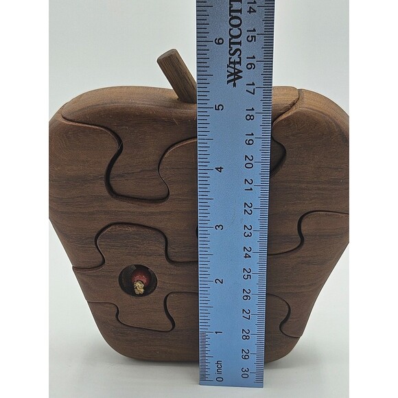 6" Tall Wooden Fruit- Apple - 4 Piece 3D Jigsaw Puzzle Mind Teacher Gift - Picture 15 of 15